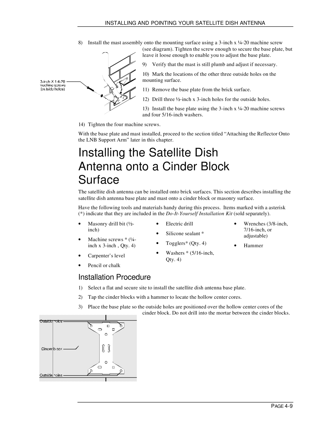 DirecTV HIRD-D11, HIRD-D01 owner manual Installation Procedure 