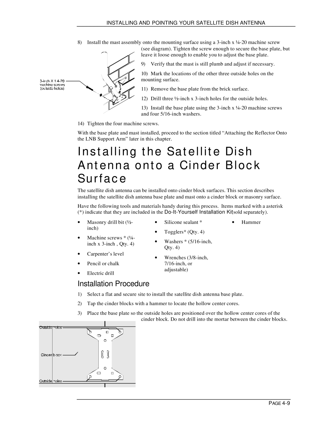 DirecTV HIRD-E11, HIRD-E25 owner manual Installation Procedure 