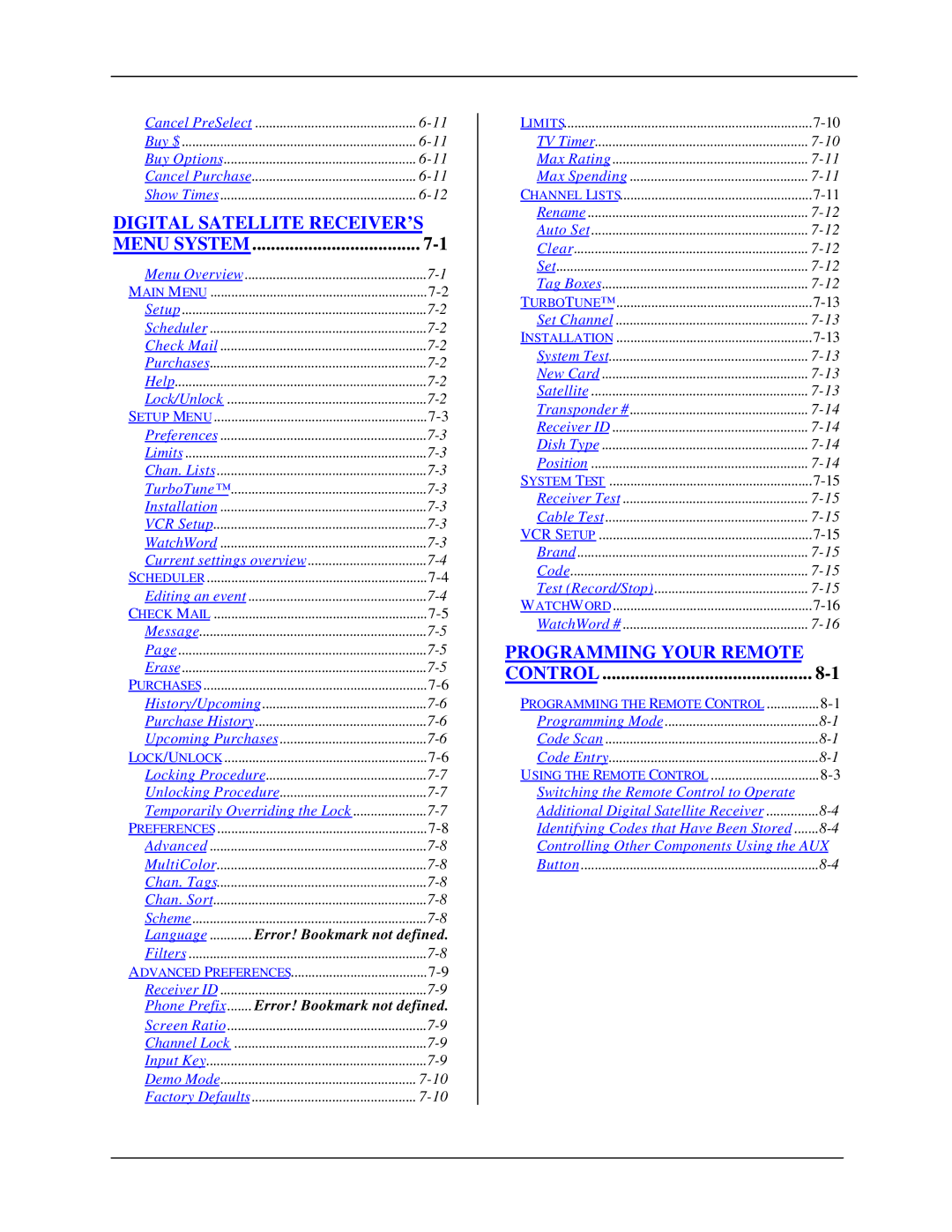 DirecTV HIRD-E25, HIRD-E11 owner manual Digital Satellite RECEIVER’S 