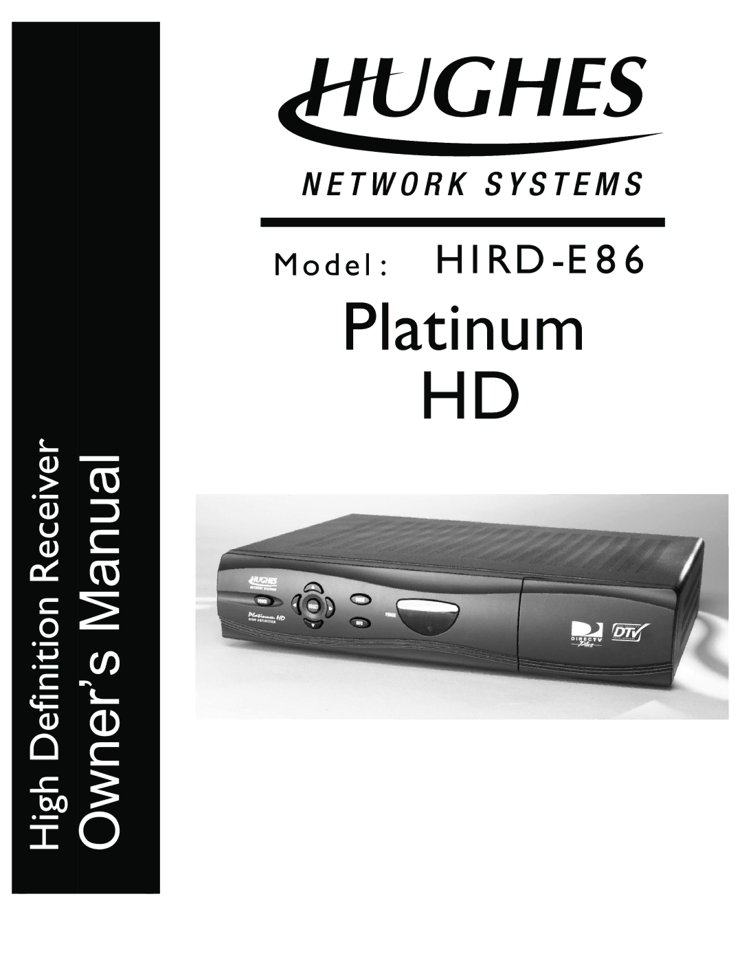 DirecTV HIRD-E86 manual Platinum 