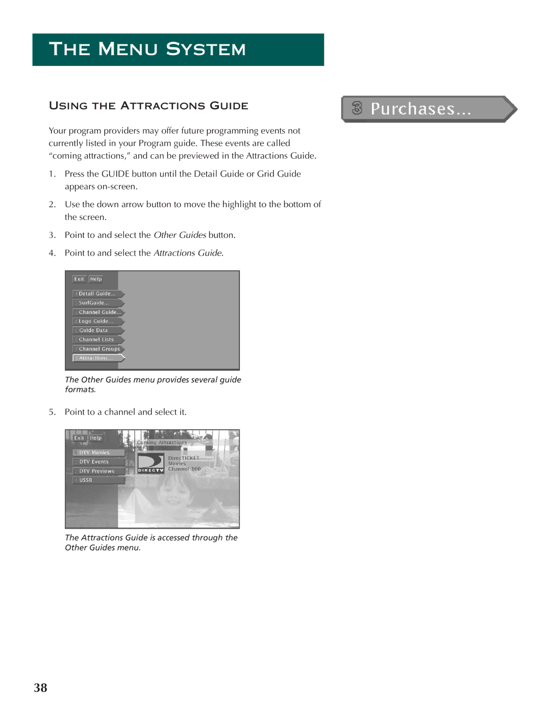 DirecTV ProScan DSS Receiver manual Point to a channel and select it 