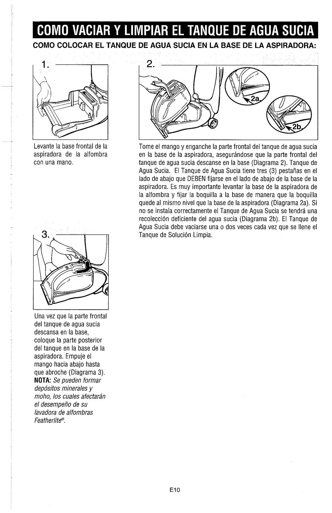 Dirt Devil Carpet Shampooer owner manual 