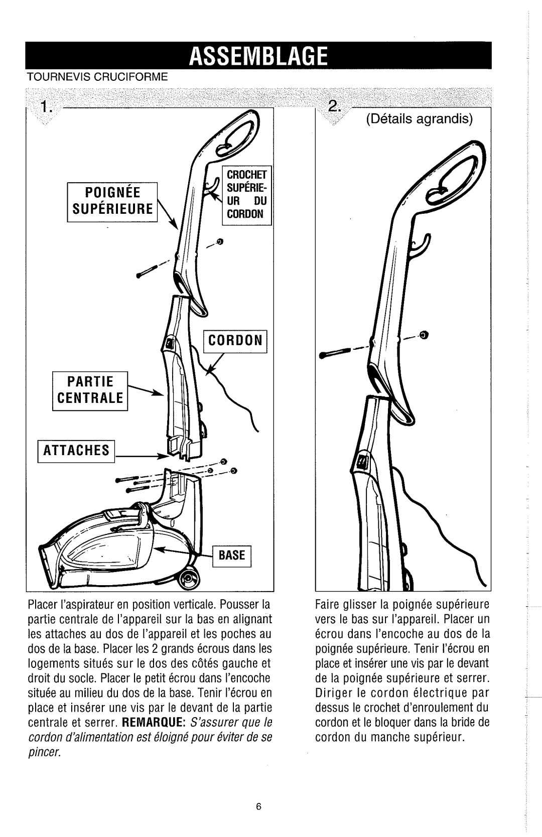 Dirt Devil Carpet Shampooer owner manual Details agrandis 