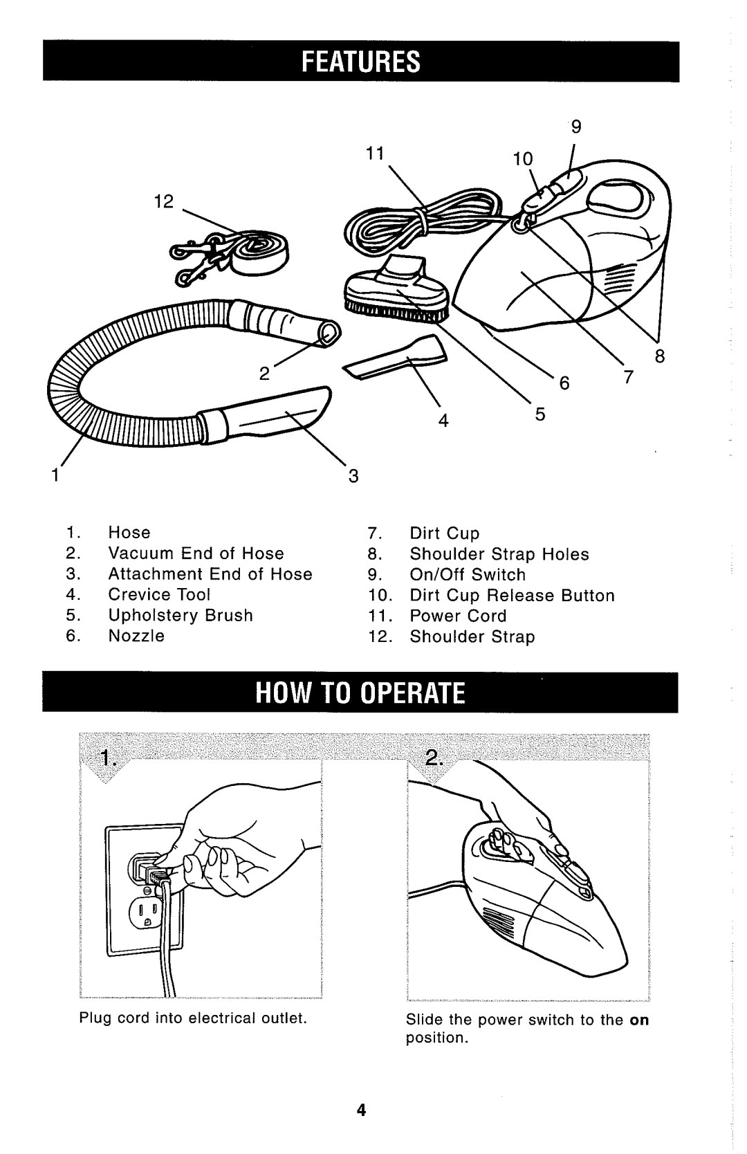 Dirt Devil hand held vacuum owner manual 