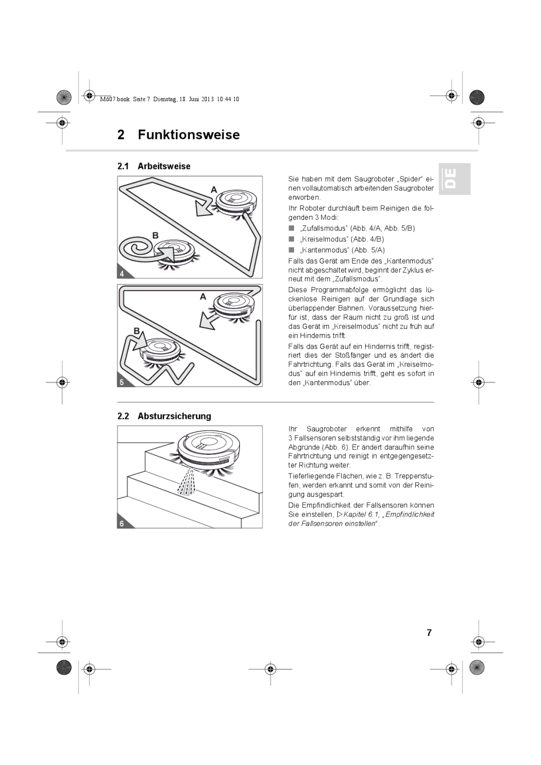 Dirt Devil m607 manual Funktionsweise, Arbeitsweise 