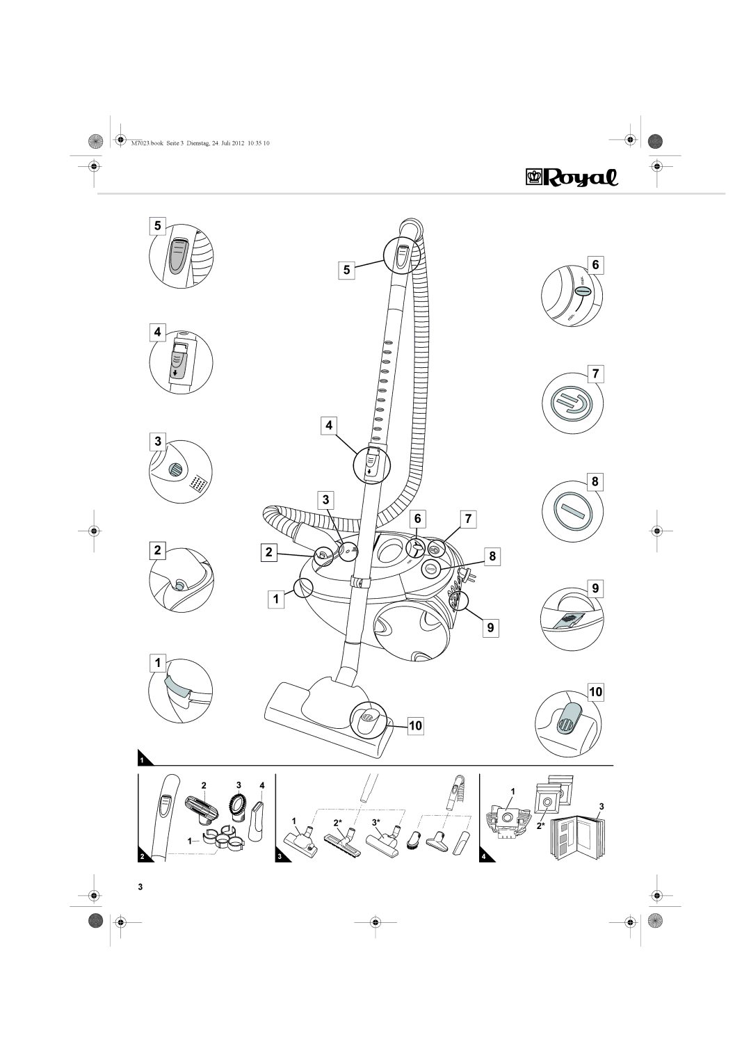 Dirt Devil V101 manual M7023.book Seite 3 Dienstag, 24. Juli 2012 1035 