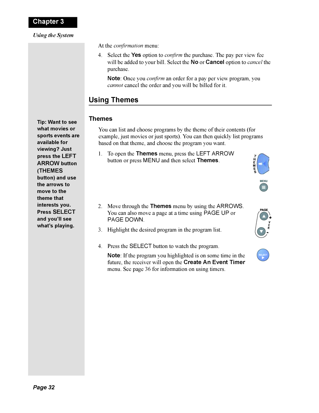 Dish Network Duo 322, 123698 manual Using Themes 