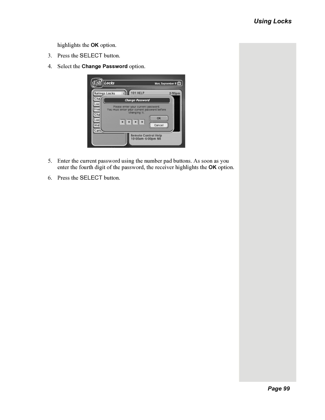 Dish Network DuoDVR 625, DuoDVR 522, 118523 manual Using Locks 