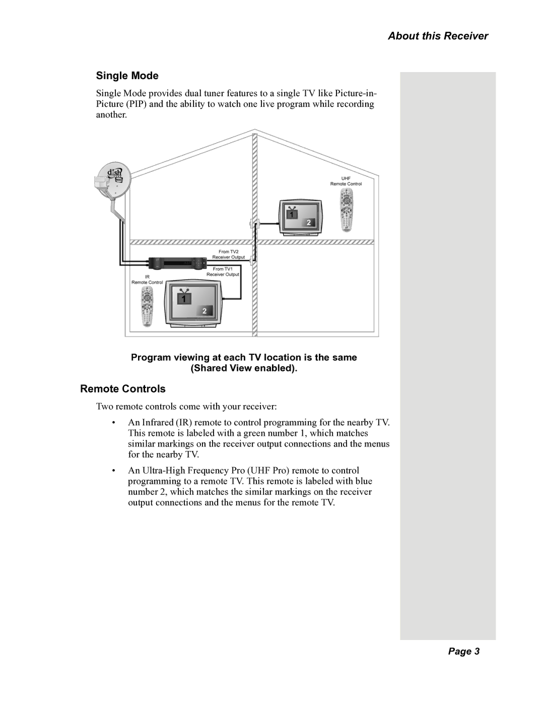 Dish Network DuoDVR 625, DuoDVR 522, 118523 manual About this Receiver, Single Mode, Remote Controls 