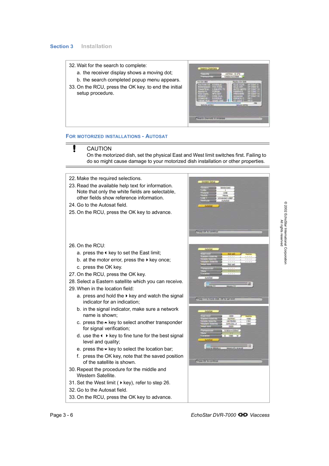 Dish Network DVR-7000 manual For signal verification 