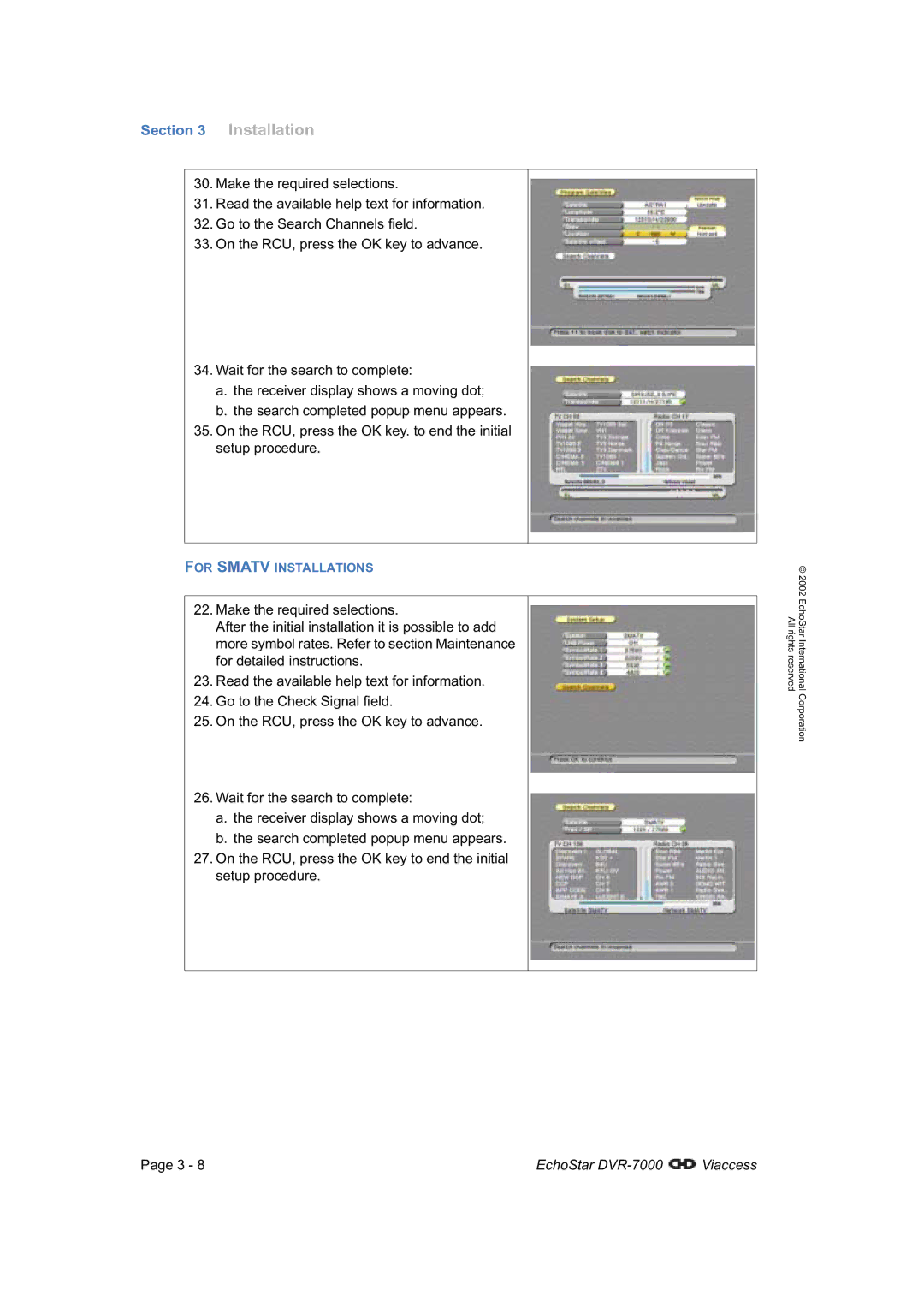 Dish Network DVR-7000 manual For Smatv Installations 