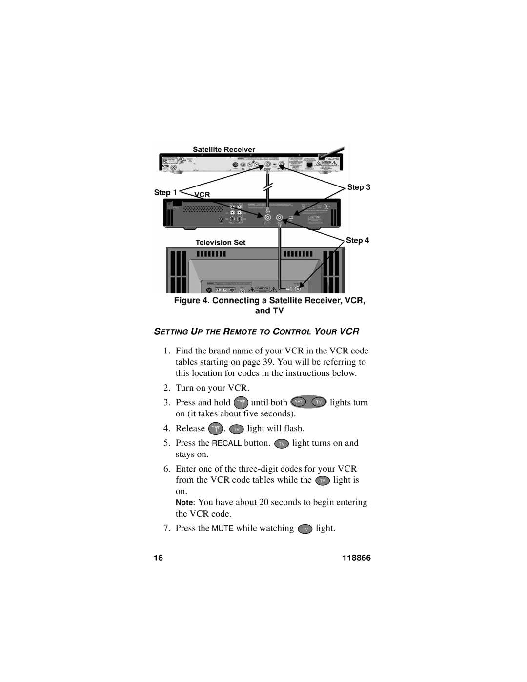 Dish Network EZ manual Connecting a Satellite Receiver, VCR 