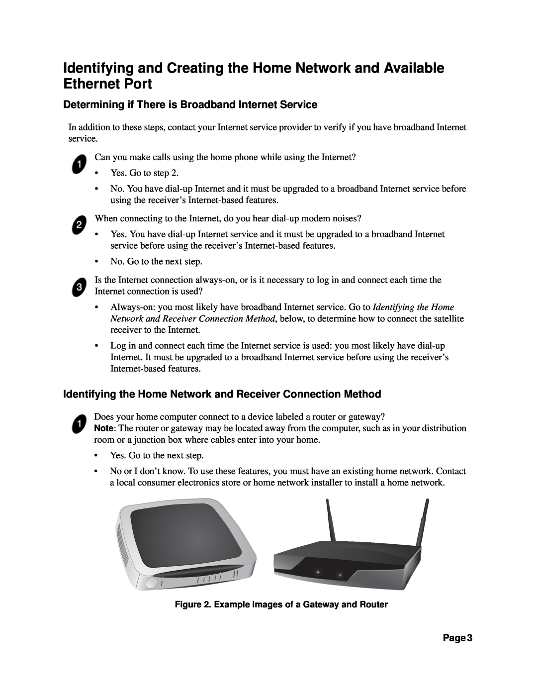 Dish Network HOME NETWORK manual Identifying and Creating the Home Network and Available Ethernet Port, Page 