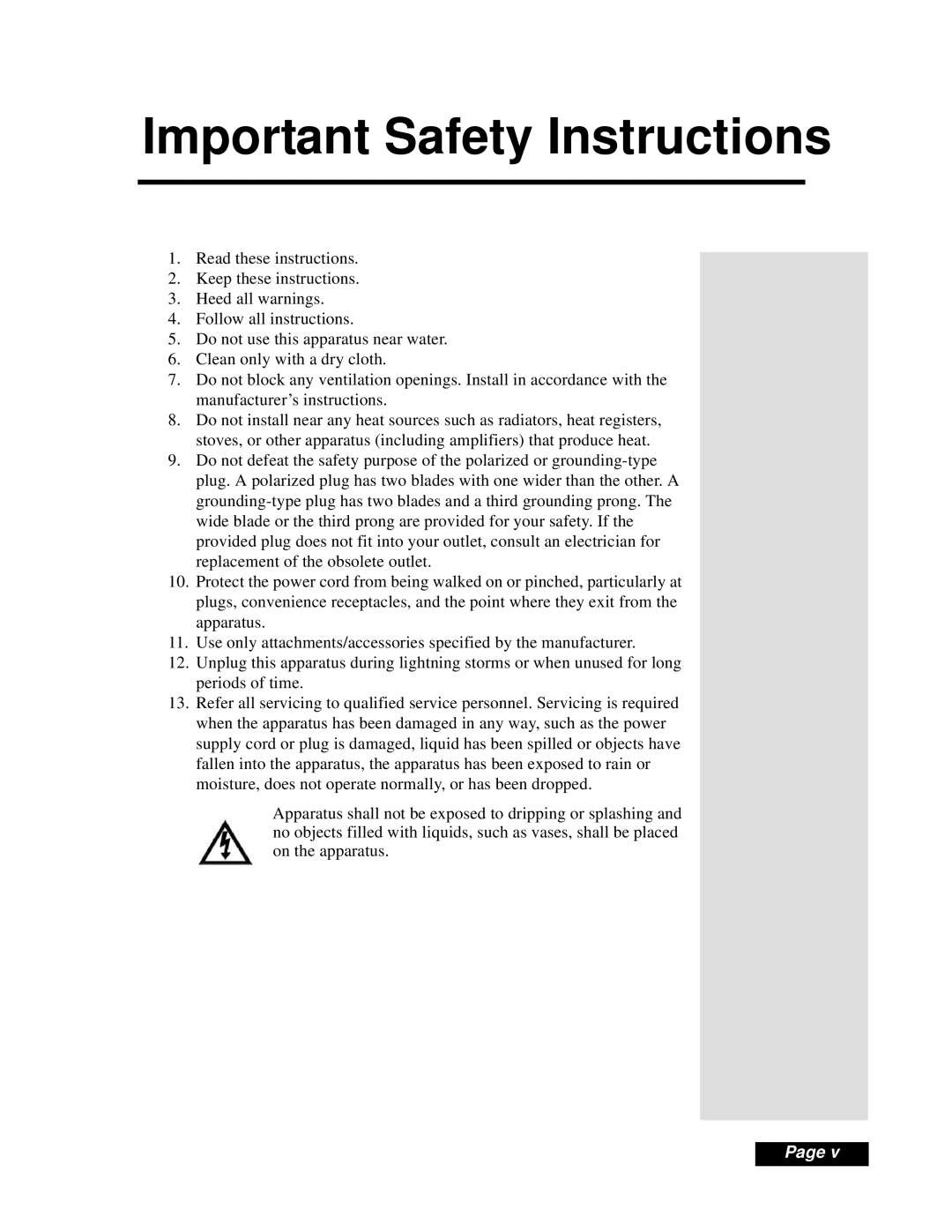 Dish Network Solo 111 manual Important Safety Instructions 