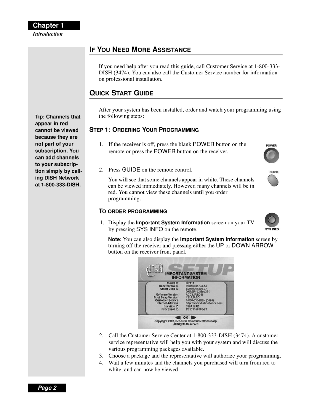 Dish Network Solo 111 manual If YOU Need More Assistance, Quick Start Guide 