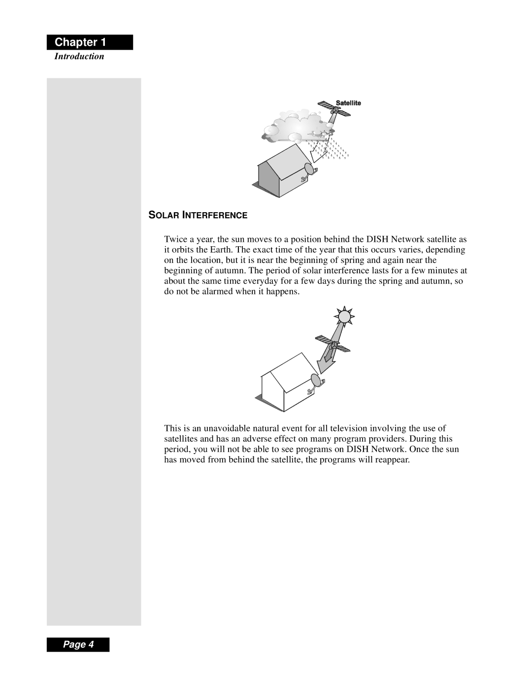 Dish Network Solo 111 manual Solar Interference 