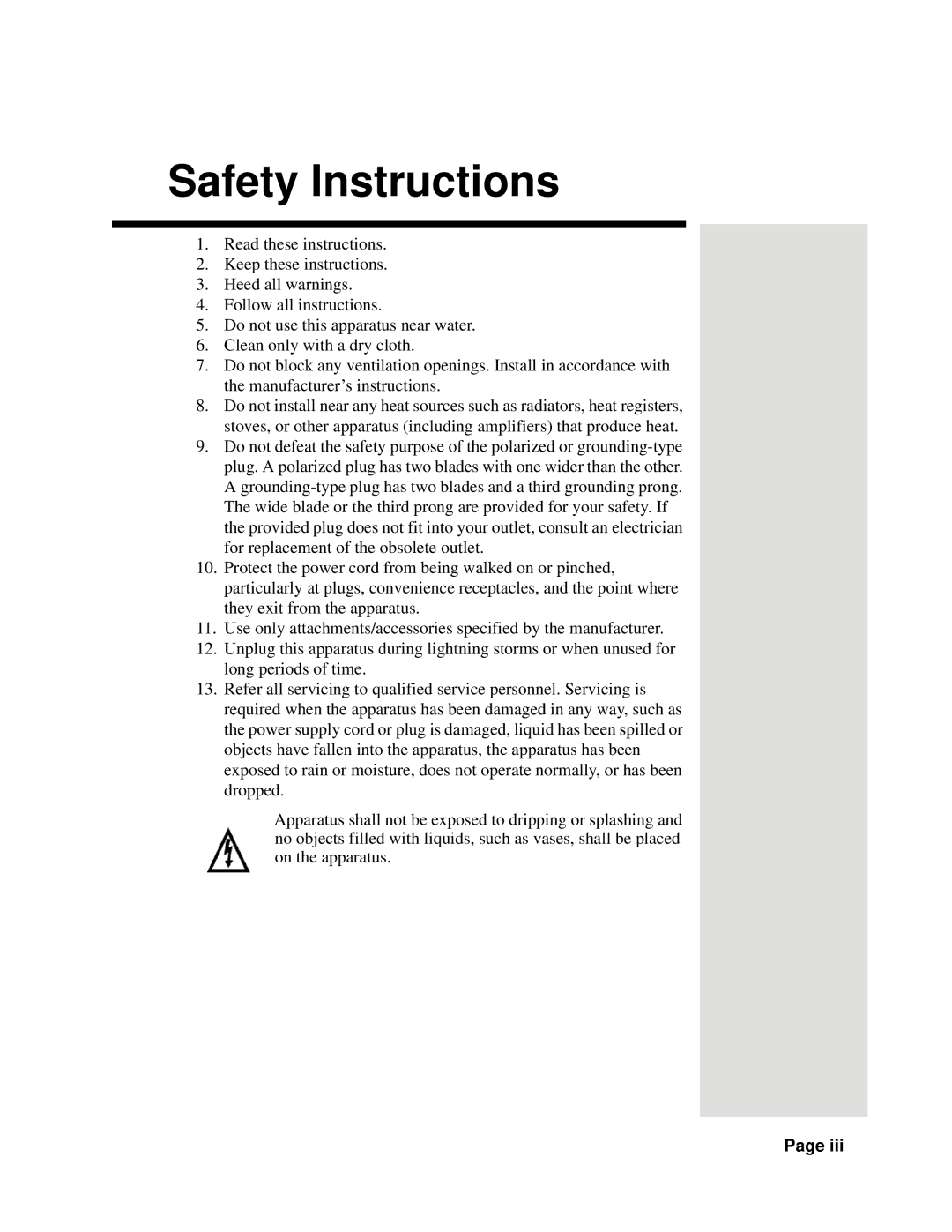 Dish Network Solo 311 manual Safety Instructions 