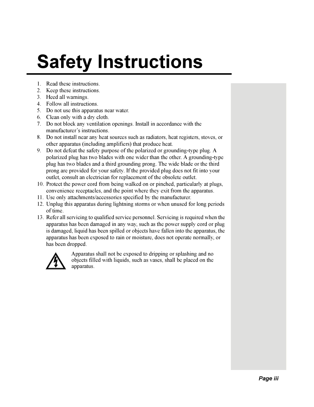 Dish Network Solo 351 manual Safety Instructions 