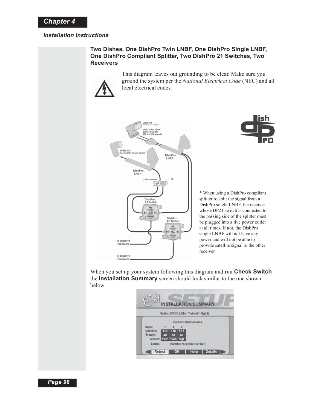 Dish Network Solo 510, Solo 508, Solo 501, 112182 manual Chapter 