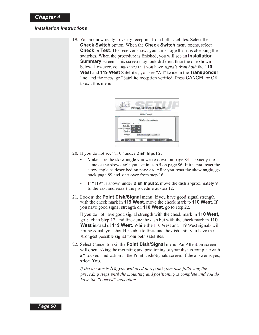 Dish Network Solo 510, Solo 508, Solo 501, 112182 manual Chapter 