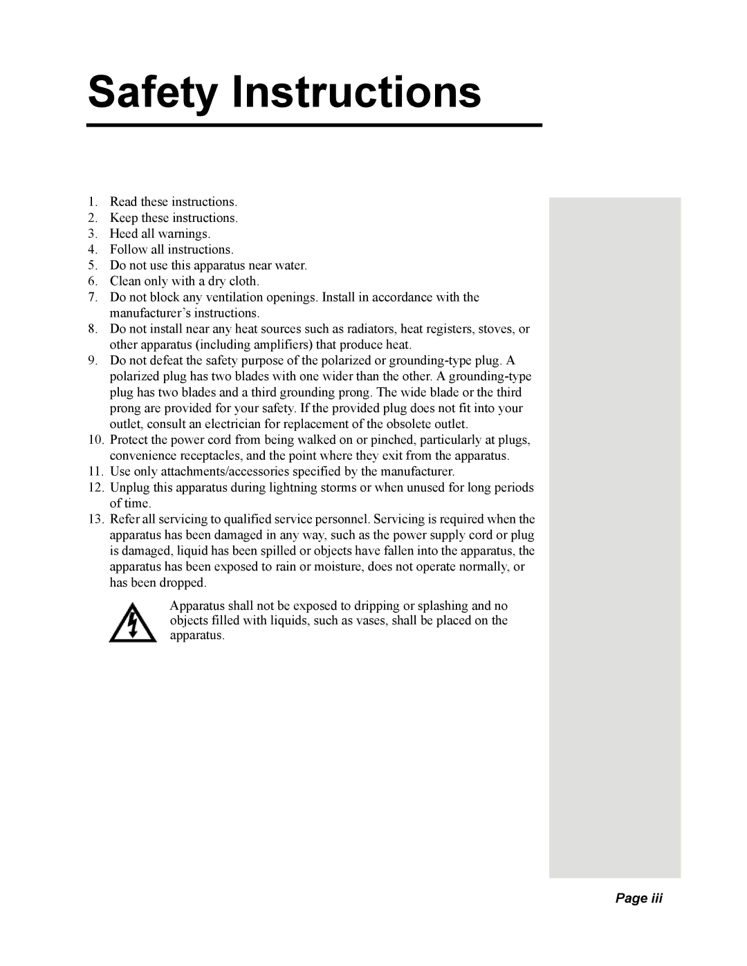 Dish Network 138410, Solo 811 quick start Safety Instructions 