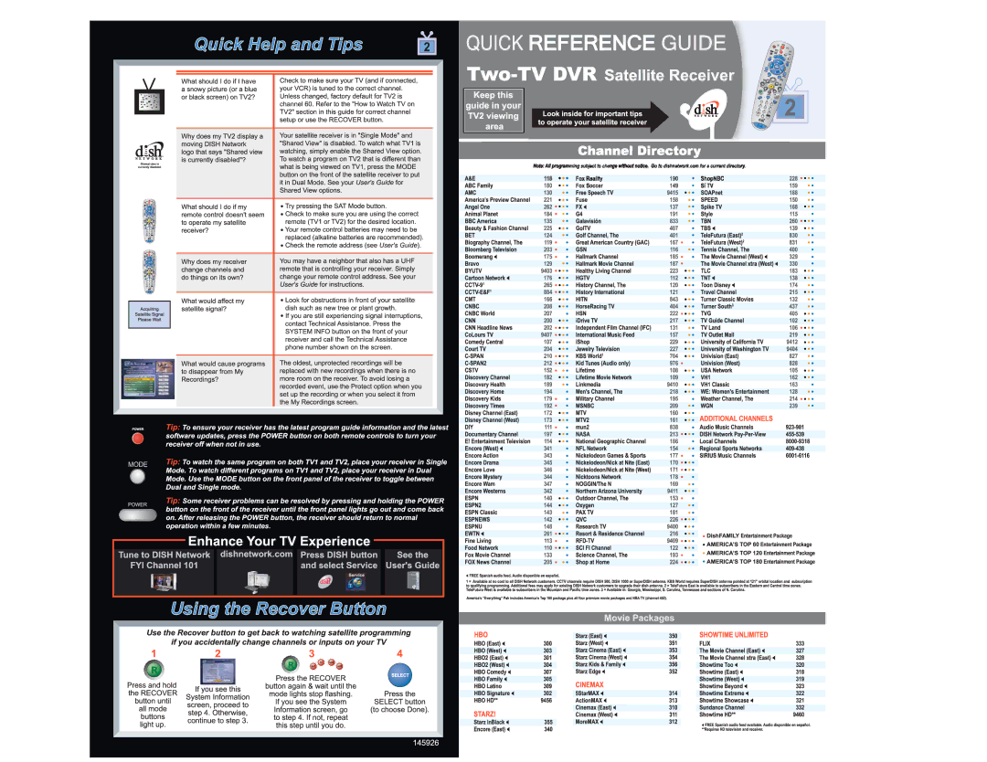 Dish Network TV2 manual 