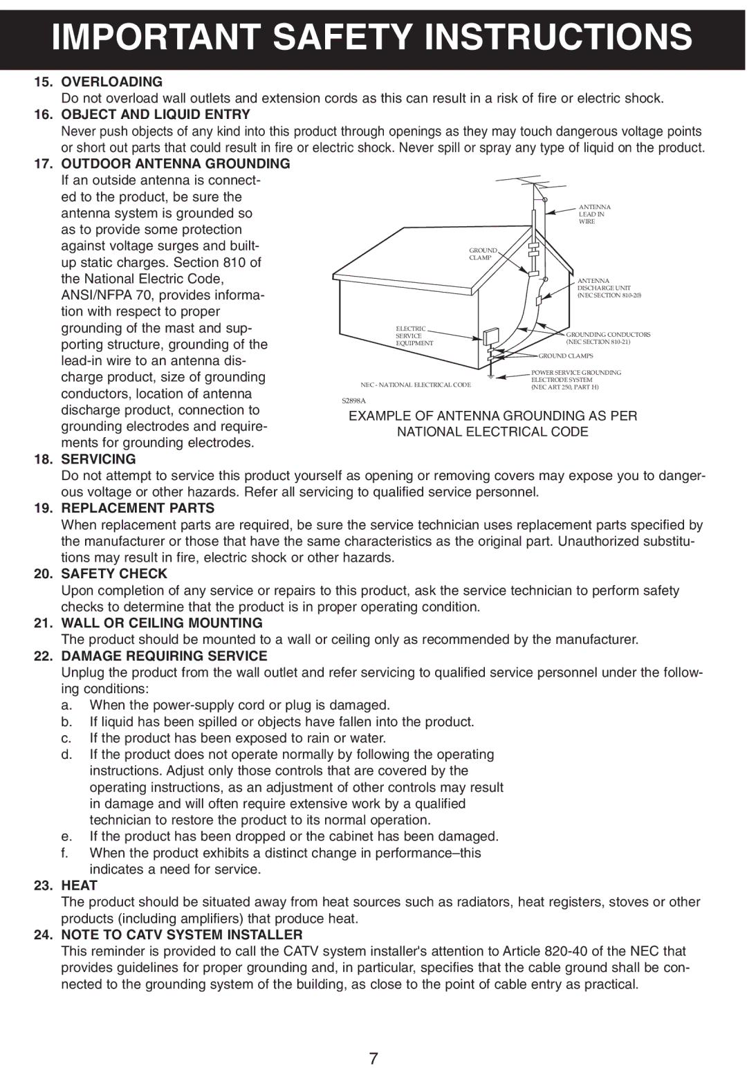 Disney DB3050-C manual Wall or Ceiling Mounting 