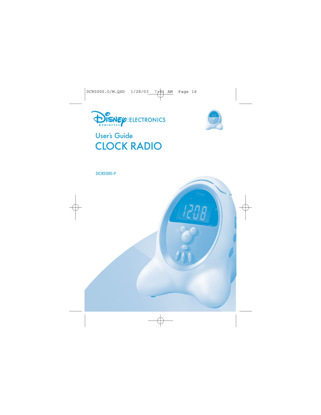 Disney DCR5000-P manual Clock Radio 