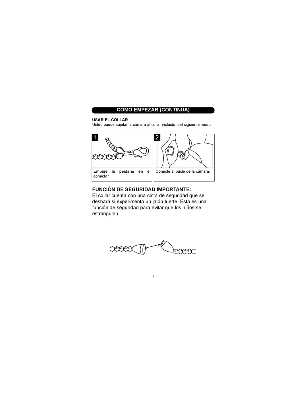 Disney DDC9000-P manual Cómo Empezar Continúa, Usar EL Collar 