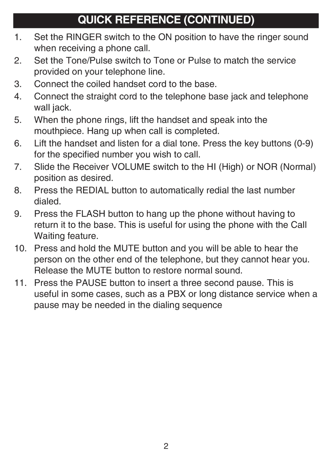 Disney DPH8010-P manual Quick Reference 