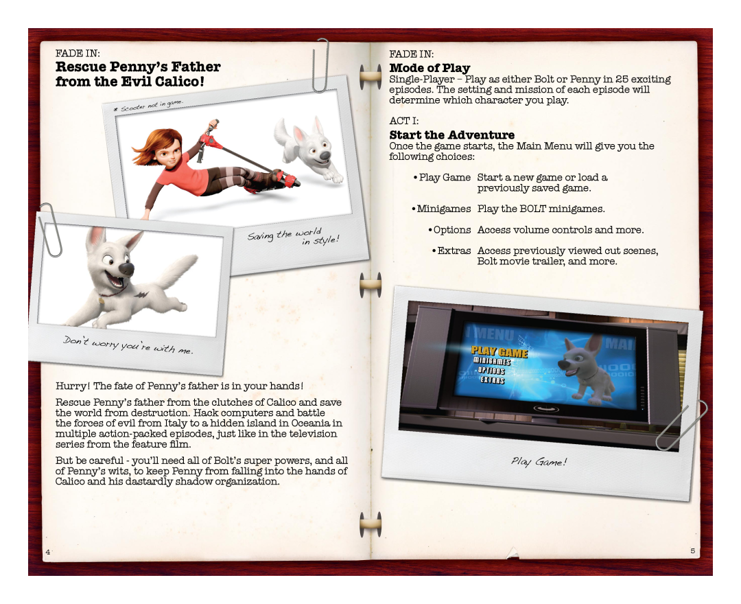 Disney Interactive Studios 332 Rescue Penny’s Father from the Evil Calico, Mode of Play, Start the Adventure, Play Game 