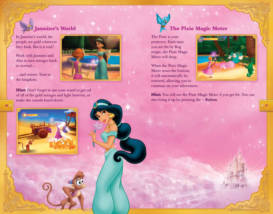 Disney Interactive Studios Disney Princess: Enchanted Journey manual Jasmine’s World, Pixie Magic Meter 