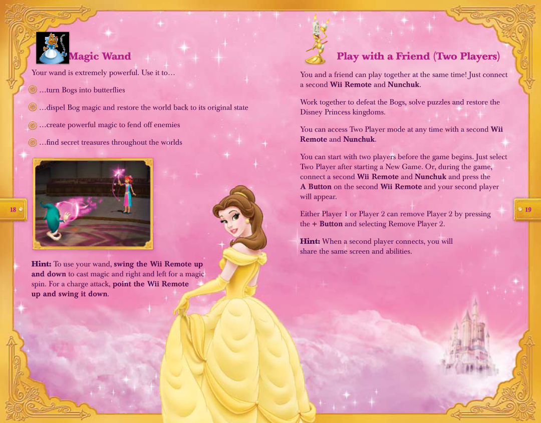 Disney Interactive Studios Disney Princess: Enchanted Journey manual Magic Wand, Play with a Friend Two Players 