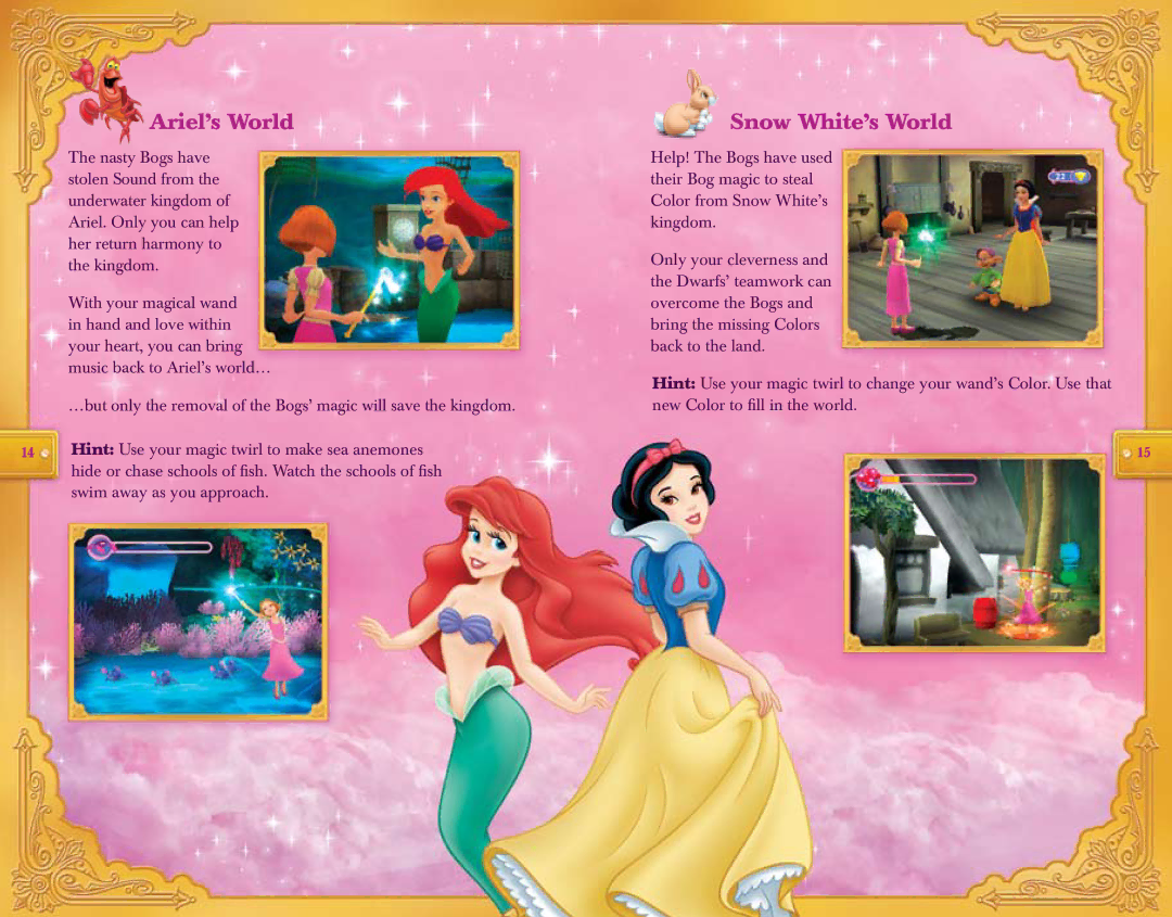 Disney Interactive Studios Disney Princess: Enchanted Journey manual Ariel’s World, Snow White’s World 