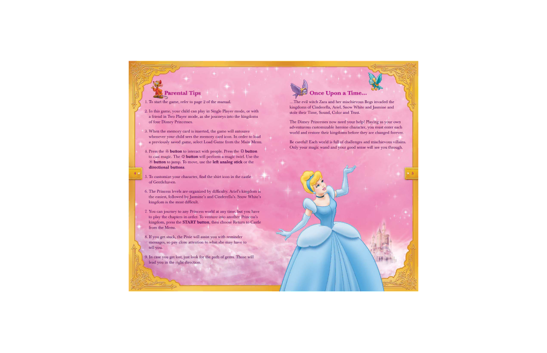 Disney Interactive Studios Disney Princess manual Parental Tips, Once Upon a Time… 