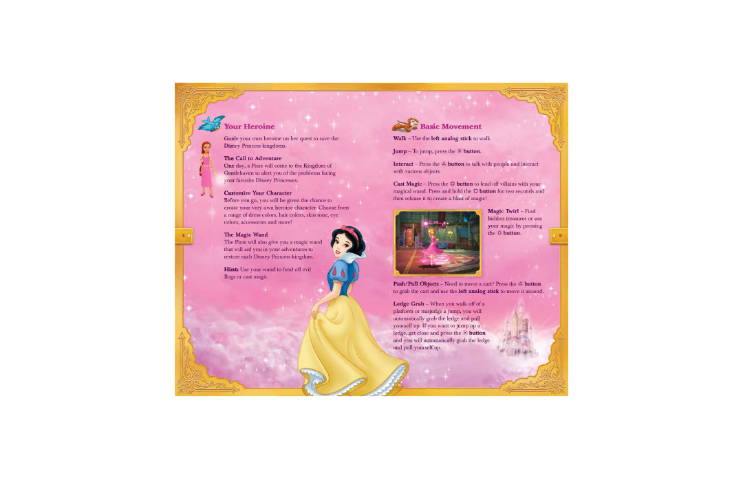 Disney Interactive Studios Disney Princess manual Your Heroine, Basic Movement 