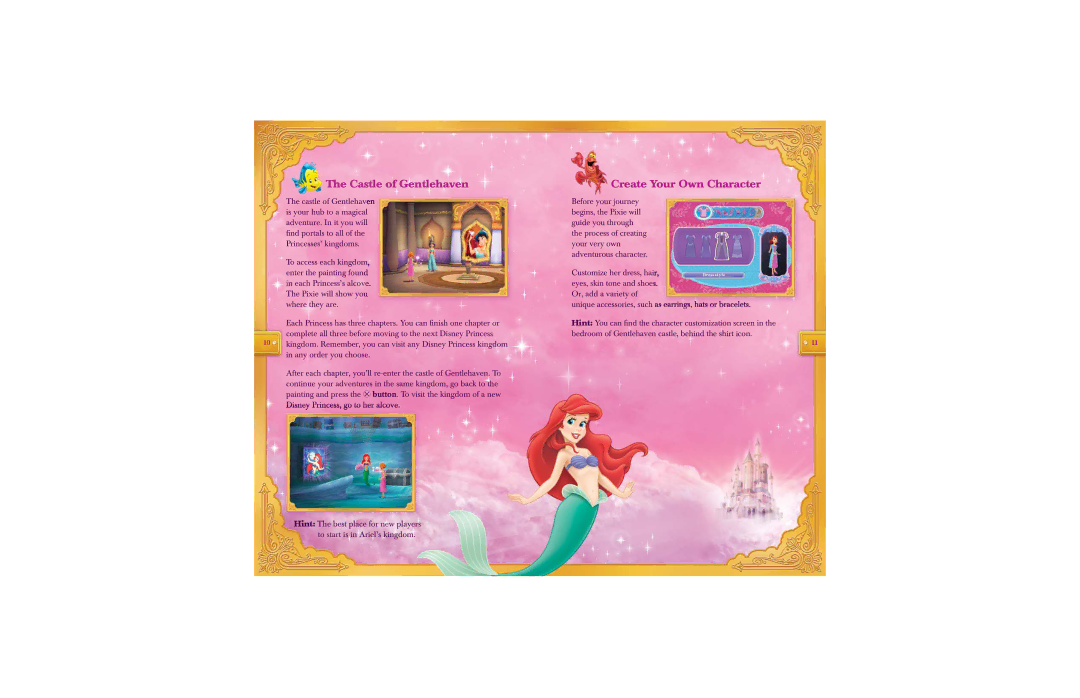 Disney Interactive Studios Disney Princess manual Castle of Gentlehaven, Create Your Own Character 