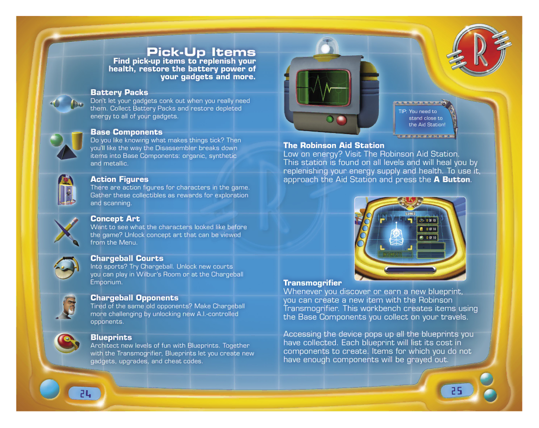 Disney Interactive Studios Disney's Meet the Robinsons manual Pick-Up Items 