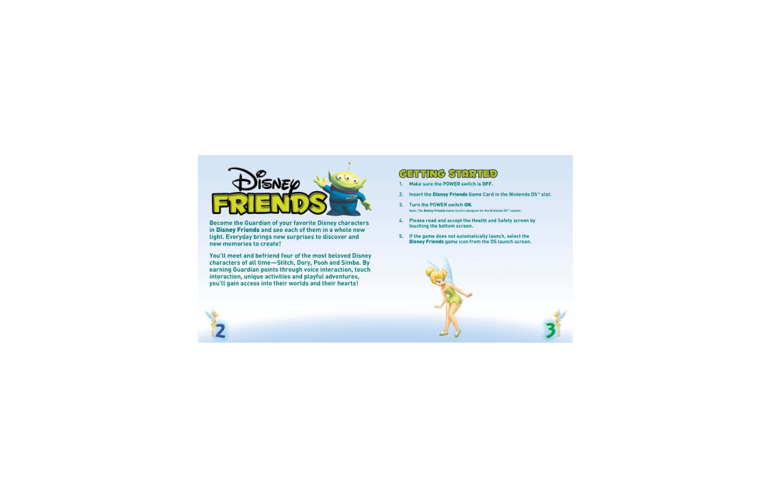 Disney Interactive Studios Friends for Nintendo DS manual 