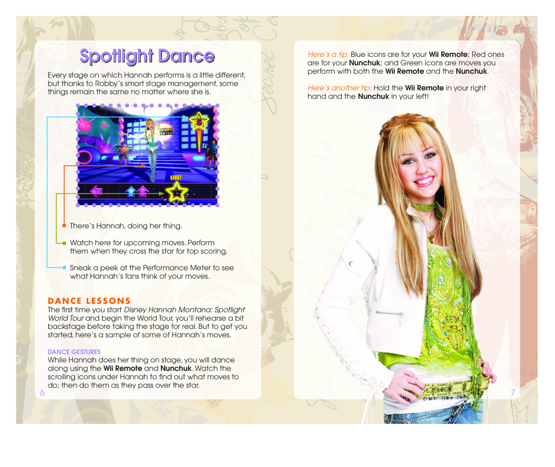 Disney Interactive Studios Hannah Montana: Spotlight World Tour manual Spotlight Dance, Da nce Lessons 