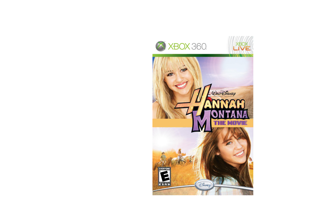 Disney Interactive Studios Hannah Montana: The Movie for Xbox 360 manual 