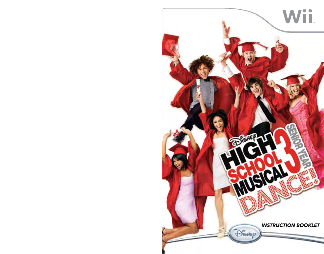 Disney Interactive Studios High School Musical 3: Senior Year DANCE! manual Instruction Booklet 