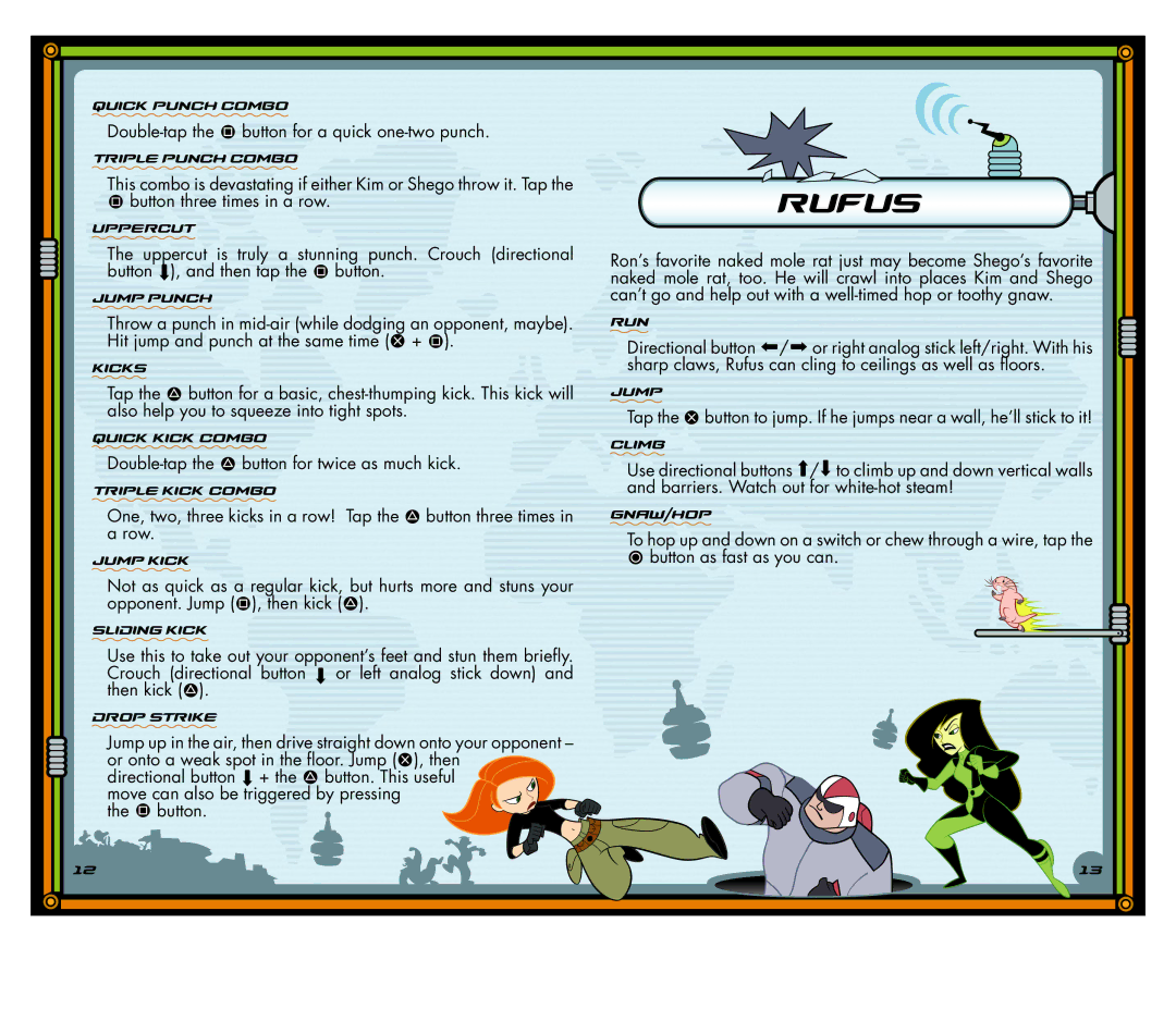 Disney Interactive Studios Kim Possible: What's the Switch for PlayStation 2 manual Rufus 