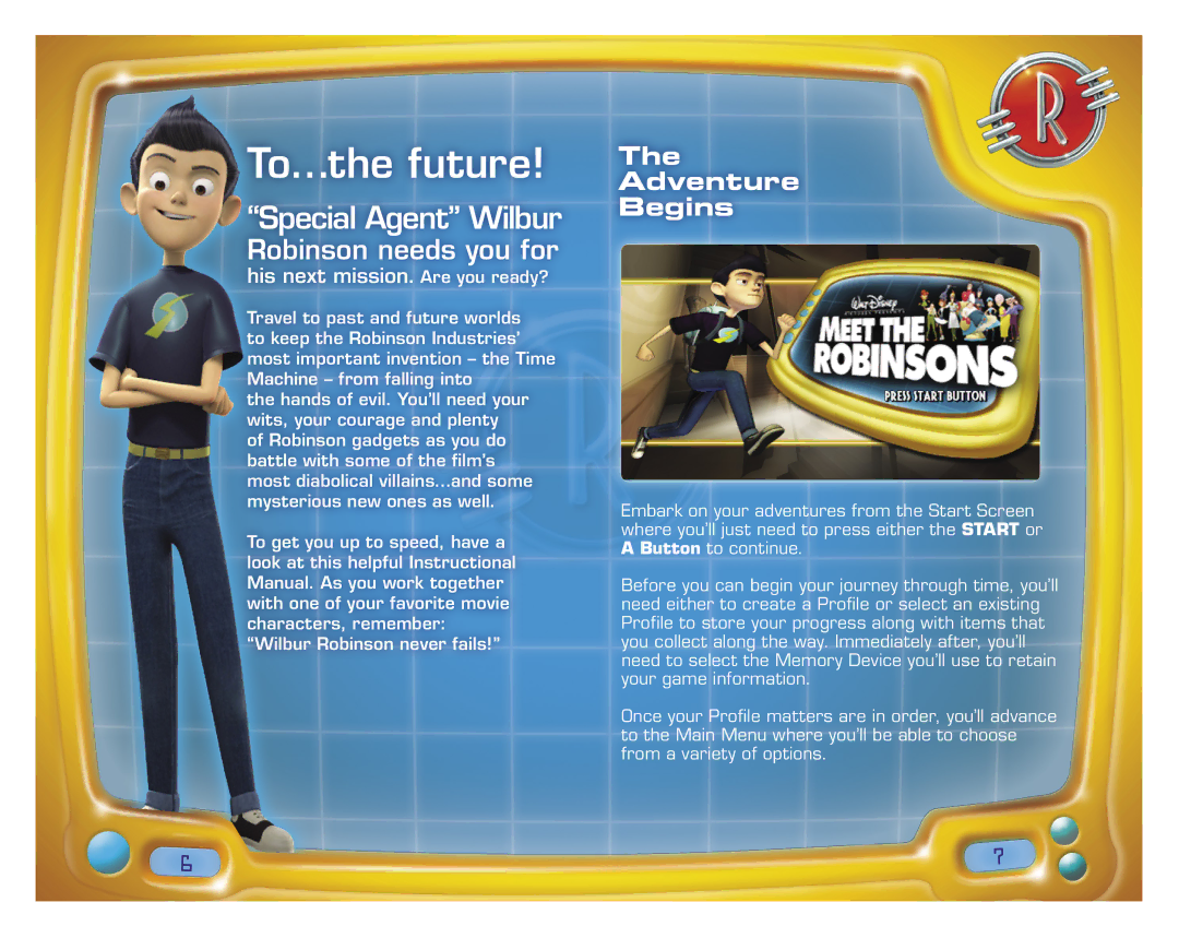 Disney Interactive Studios Meet the Robinsons for Xbox 360 manual To…the future, Adventure Begins 