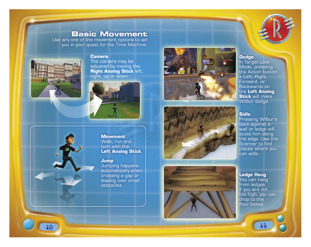 Disney Interactive Studios Meet the Robinsons for Xbox 360 manual Basic Movement, Camera, Dodge, Sidle 