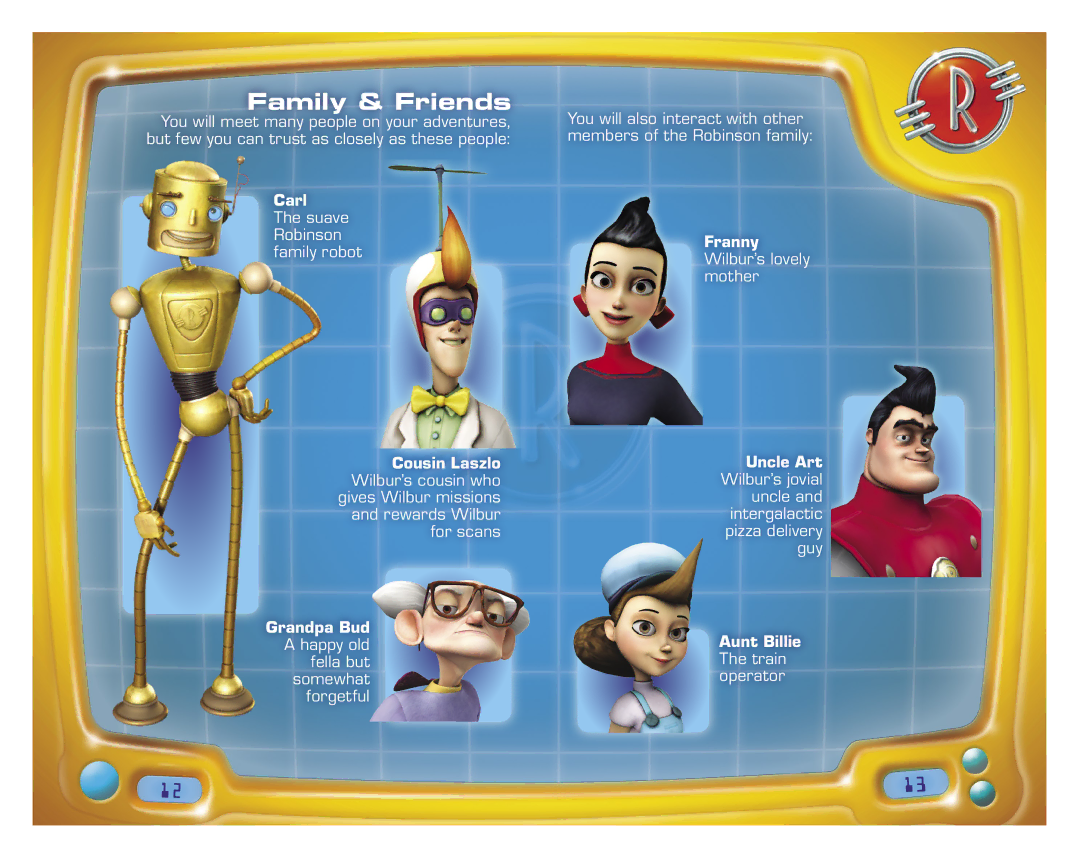 Disney Interactive Studios Meet the Robinsons for Xbox 360 manual Family & Friends, Carl 