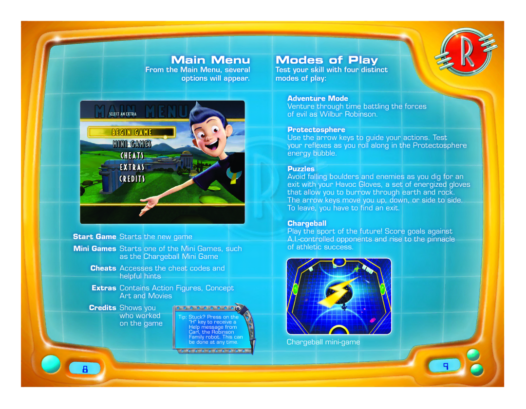 Disney Interactive Studios Meet the Robinsons: Robinson Industries manual Main Menu, Modes of Play 