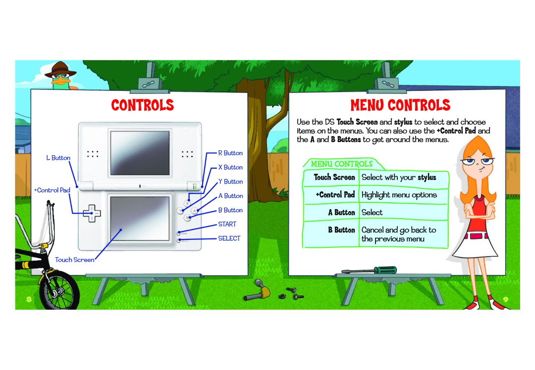 Disney Interactive Studios NTR-CFPE-USA manual Controls Menu Controls, Menu controls 