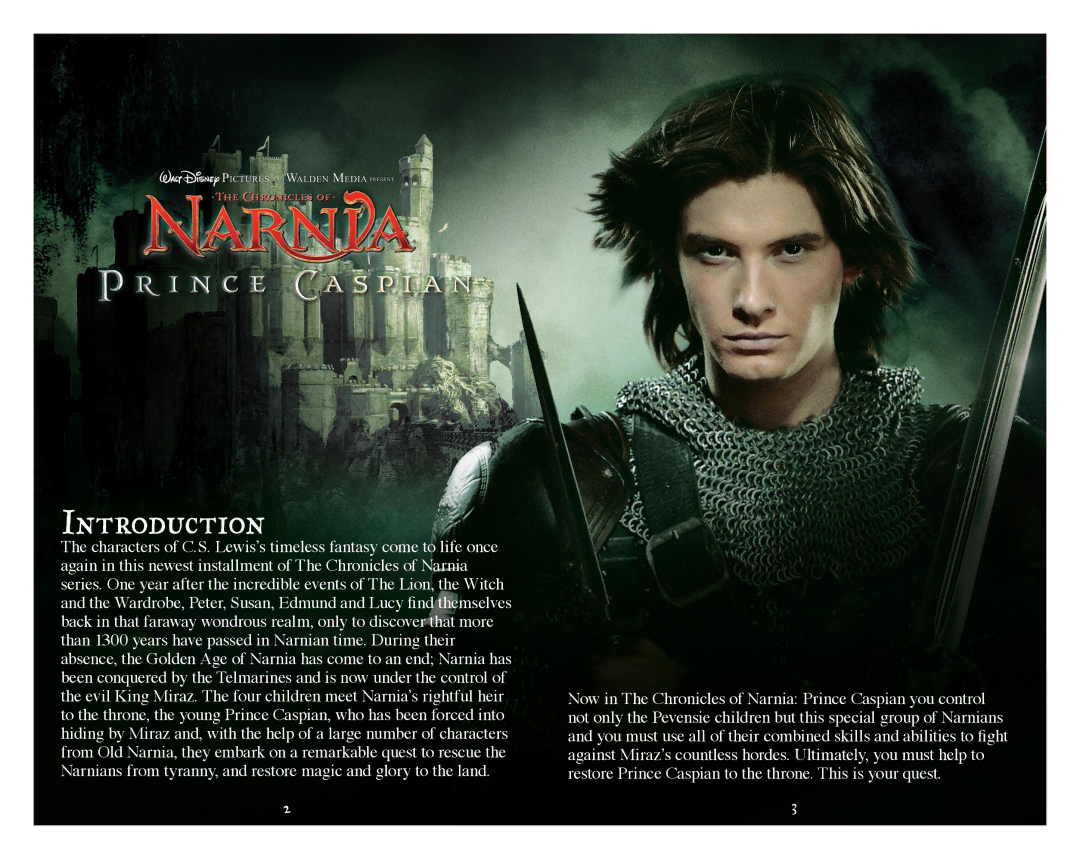 Disney Interactive Studios The Chronicles of Narnia: Prince Caspian manual Introduction 