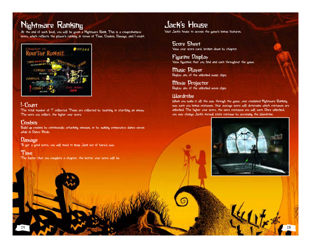 Disney Interactive Studios The Nightmare Before Christmas: Oogie's Revenge manual Nightmare Ranking, Jack’s House 